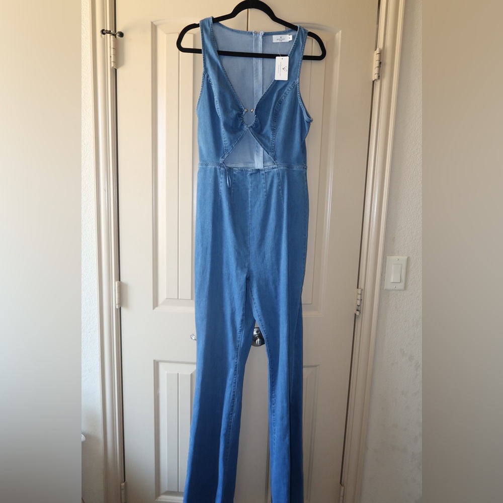 Windsor Light Blue Denim Jumpsuit Romper